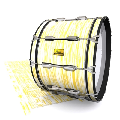 Pearl Championship Maple Bass Drum Slip (OLD) - Chaos Brush Strokes Yellow and White (Yellow)