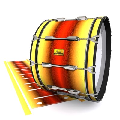 Pearl Championship Maple Bass Drum Slip (Old) - Jupiter Storm (Red) (Yellow)