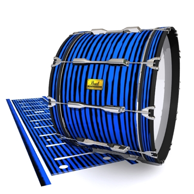 Pearl Championship Maple Bass Drum Slip (OLD) - Lateral Brush Strokes Blue and Black (Blue)