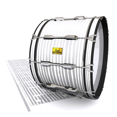 Pearl Championship Maple Bass Drum Slip (OLD) - Lateral Brush Strokes Grey and White (Neutral)