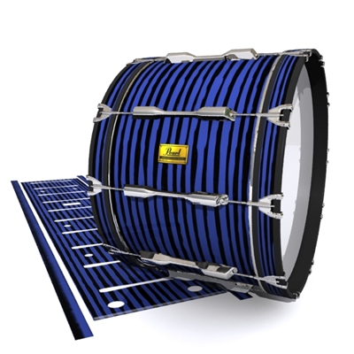 Pearl Championship Maple Bass Drum Slip (OLD) - Lateral Brush Strokes Navy Blue and Black (Blue)