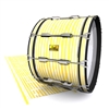 Pearl Championship Maple Bass Drum Slip (OLD) - Lateral Brush Strokes Yellow and White (Yellow)