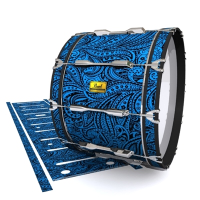 Pearl Championship Maple Bass Drum Slip (Old) - Navy Blue Paisley (Themed)