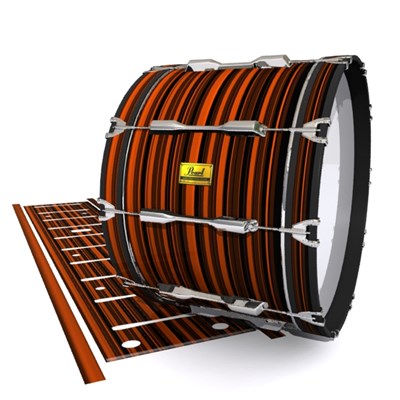 Pearl Championship Maple Bass Drum Slip (Old) - Orange Horizon Stripes (Orange)