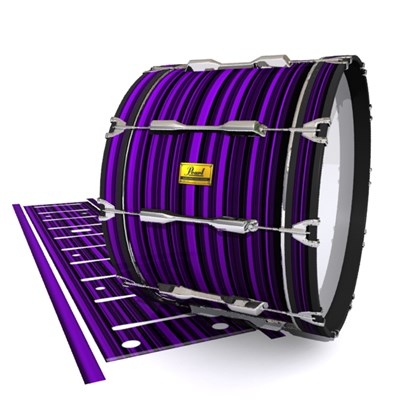 Pearl Championship Maple Bass Drum Slip (Old) - Purple Horizon Stripes (Purple)