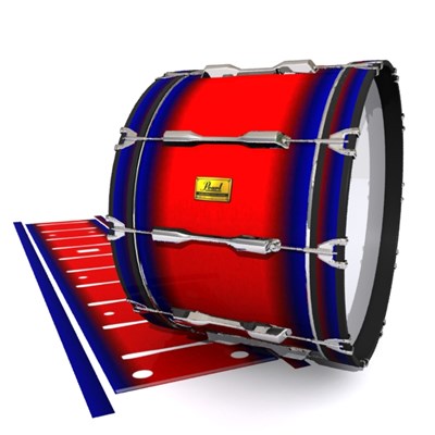 Pearl Championship Maple Bass Drum Slip (Old) - Red Arrow (Red) (Blue)