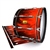 Pearl Championship Maple Bass Drum Slip (Old) - Red Flames (Themed)