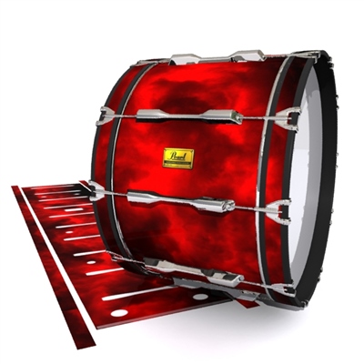 Pearl Championship Maple Bass Drum Slip (Old) - Red Smokey Clouds (Themed)