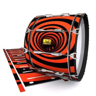 Pearl Championship Maple Bass Drum Slip (Old) - Red Vortex Illusion (Themed)