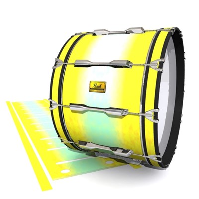 Pearl Championship Maple Bass Drum Slip (Old) - Springtime Fade (Yellow) (Aqua)