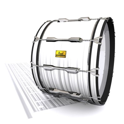 Pearl Championship Maple Bass Drum Slip (Old) - White Horizon Stripes (Neutral)