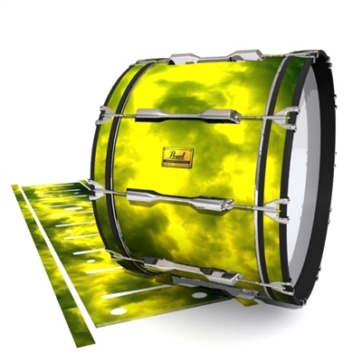 Pearl Championship Maple Bass Drum Slip (Old) - Yellow Smokey Clouds (Themed)