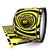 Pearl Championship Maple Bass Drum Slip (Old) - Yellow Vortex Illusion (Themed)