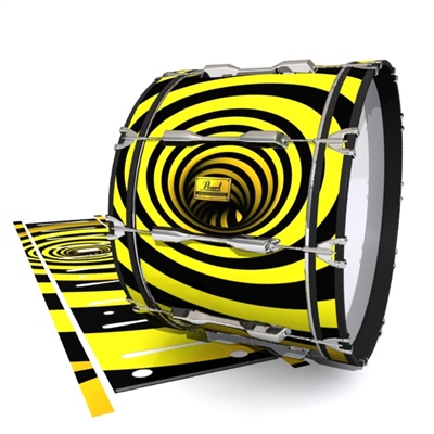 Pearl Championship Maple Bass Drum Slip (Old) - Yellow Vortex Illusion (Themed)