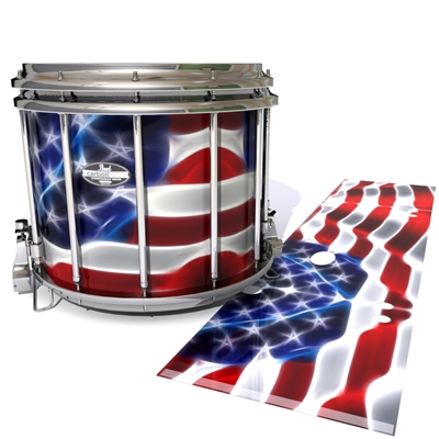 Pearl Championship CarbonCore Snare Drum Slip - Stylized American Flag