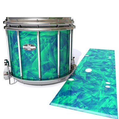 Pearl Championship CarbonCore Snare Drum Slip - Aqua Cosmic Glass (Aqua)