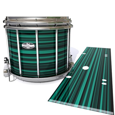 Pearl Championship CarbonCore Snare Drum Slip - Aqua Horizon Stripes (Aqua)
