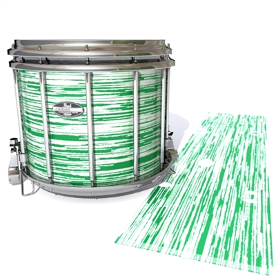 Pearl Championship CarbonCore Snare Drum Slip - Chaos Brush Strokes Green and White (Green)