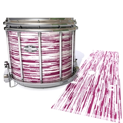 Pearl Championship CarbonCore Snare Drum Slip - Chaos Brush Strokes Maroon and White (Red)