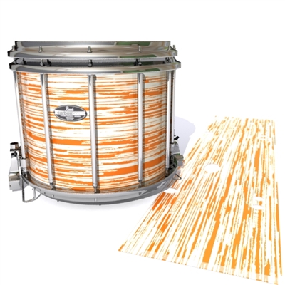 Pearl Championship CarbonCore Snare Drum Slip - Chaos Brush Strokes Orange and White (Orange)