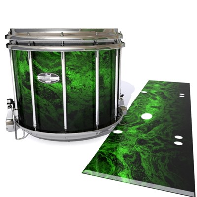Pearl Championship CarbonCore Snare Drum Slip - Forest GEO Marble Fade (Green)