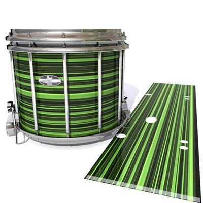 Pearl Championship CarbonCore Snare Drum Slip - Green Horizon Stripes (Green)