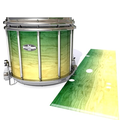 Pearl Championship CarbonCore Snare Drum Slip - Jungle Stain Fade (Green)