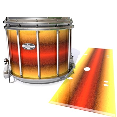 Pearl Championship CarbonCore Snare Drum Slip - Jupiter Storm (Red) (Yellow)
