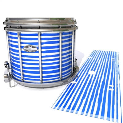 Pearl Championship CarbonCore Snare Drum Slip - Lateral Brush Strokes Blue and White (Blue)