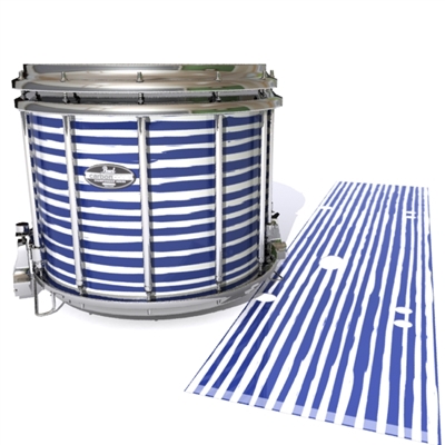 Pearl Championship CarbonCore Snare Drum Slip - Lateral Brush Strokes Navy Blue and White (Blue)