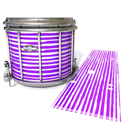 Pearl Championship CarbonCore Snare Drum Slip - Lateral Brush Strokes Purple and White (Purple)