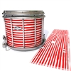 Pearl Championship CarbonCore Snare Drum Slip - Lateral Brush Strokes Red and White (Red)