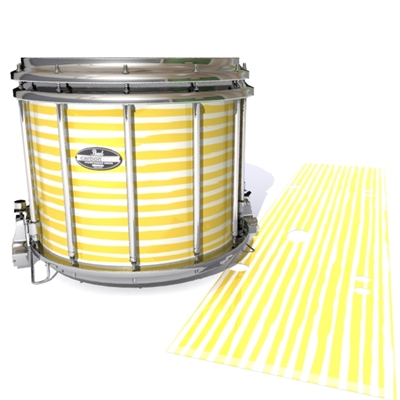 Pearl Championship CarbonCore Snare Drum Slip - Lateral Brush Strokes Yellow and White (Yellow)
