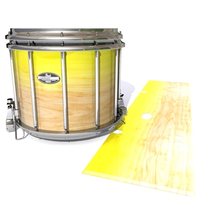 Pearl Championship CarbonCore Snare Drum Slip - Maple Woodgrain Yellow Fade (Yellow)