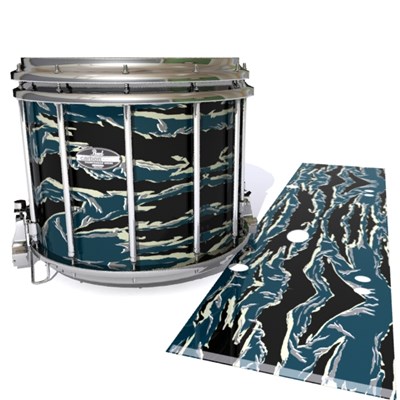 Pearl Championship CarbonCore Snare Drum Slip - Nighthawk Tiger Camouflage (Blue)