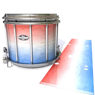 Pearl Championship CarbonCore Snare Drum Slip - Patriotic Maple Fade (Red) (Blue)