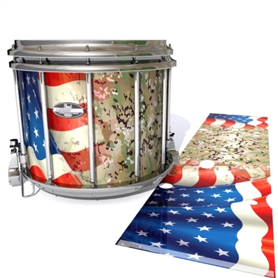 Pearl Championship CarbonCore Snare Drum Slip - Patriotic Camo Fade