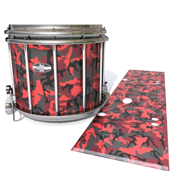 Pearl Championship CarbonCore Snare Drum Slip - Red Slate Traditional Camouflage (Red)