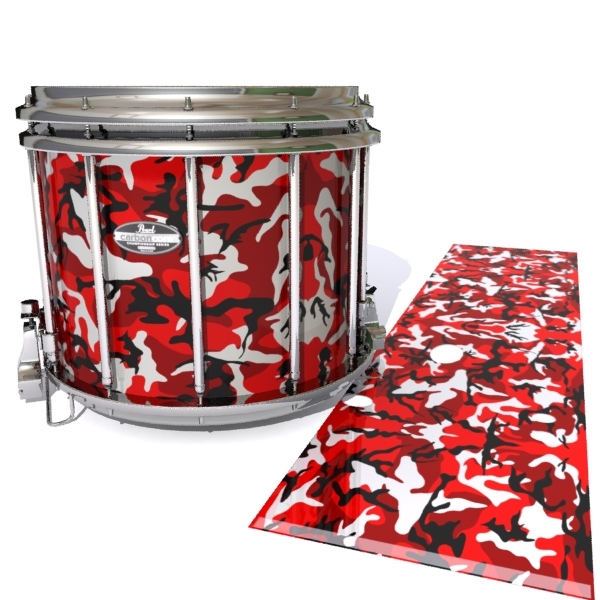 Pearl Championship CarbonCore Snare Drum Slip - Serious Red Traditional Camouflage (Red)