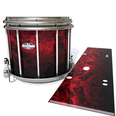 Pearl Championship CarbonCore Snare Drum Slip - Volcano GEO Marble Fade (Red)