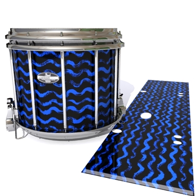 Pearl Championship CarbonCore Snare Drum Slip - Wave Brush Strokes Blue and Black (Blue)