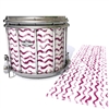 Pearl Championship CarbonCore Snare Drum Slip - Wave Brush Strokes Maroon and White (Red)