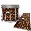 Pearl Championship CarbonCore Snare Drum Slip - Wave Brush Strokes Orange and Black (Orange)