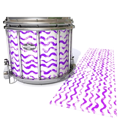 Pearl Championship CarbonCore Snare Drum Slip - Wave Brush Strokes Purple and White (Purple)