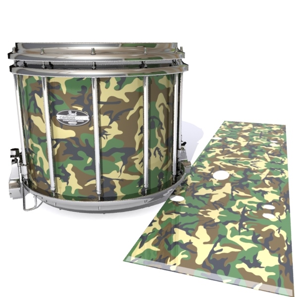Pearl Championship CarbonCore Snare Drum Slip - Woodland Traditional Camouflage (Neutral)