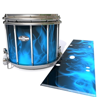 Pearl Championship CarbonCore Snare Drum Slip - Blue Flames (Themed)