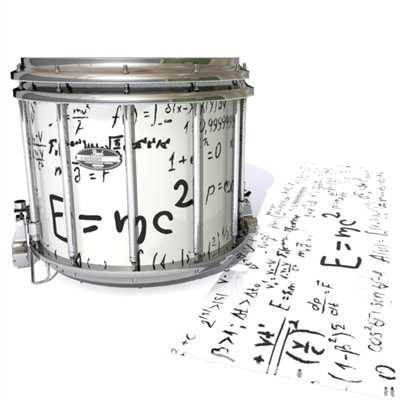 Pearl Championship CarbonCore Snare Drum Slip - Mathmatical Equations on White (Themed)