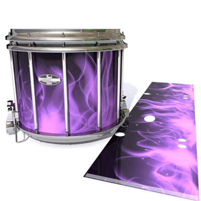 Pearl Championship CarbonCore Snare Drum Slip - Purple Flames (Themed)
