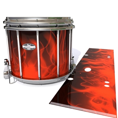 Pearl Championship CarbonCore Snare Drum Slip - Red Flames (Themed)