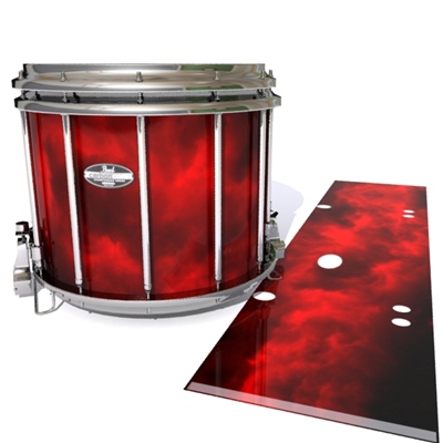 Pearl Championship CarbonCore Snare Drum Slip - Red Smokey Clouds (Themed)